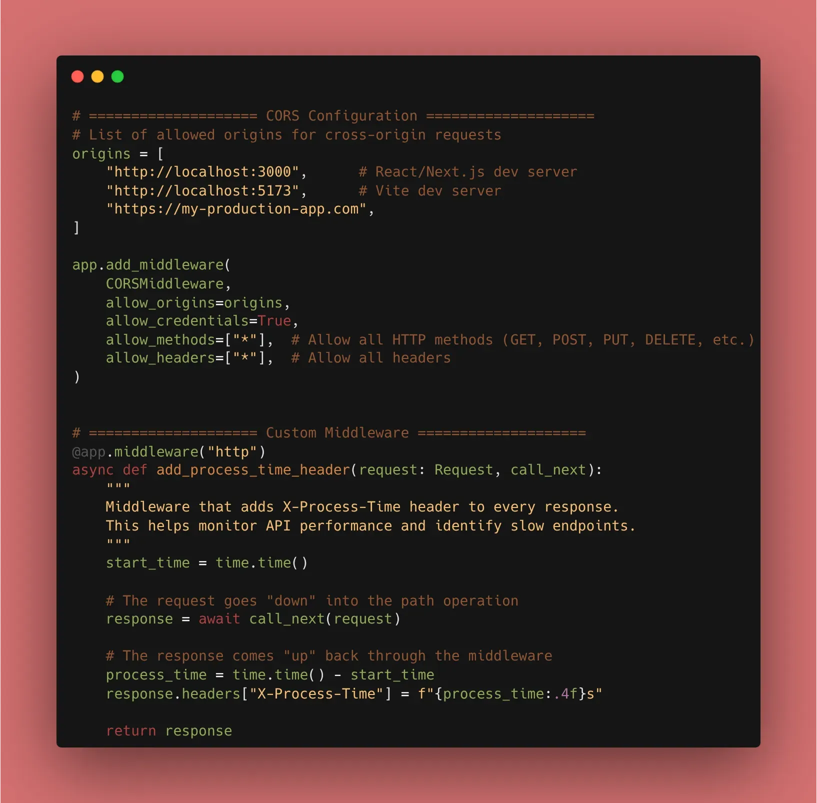 cors middleware code